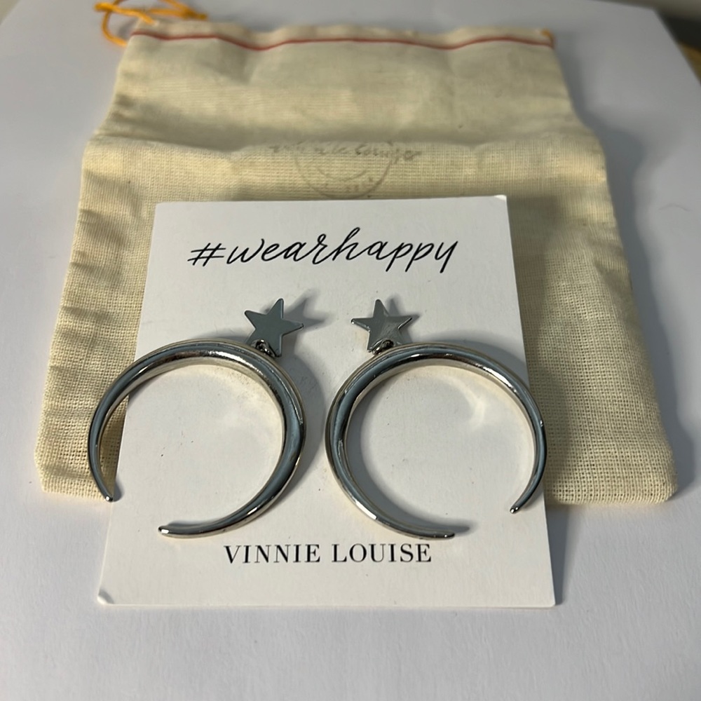 Vinnie Louise Star Crescent Moon Earrings